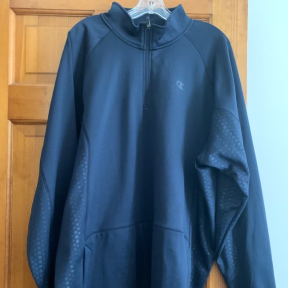Men's Champion Blue Pullover 1/4 Zipper Jacket 2XL - Picture 1 of 5